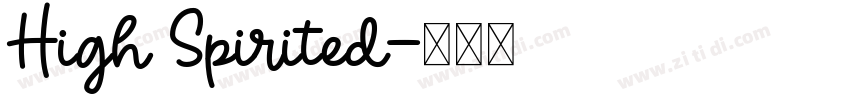 High Spirited字体转换